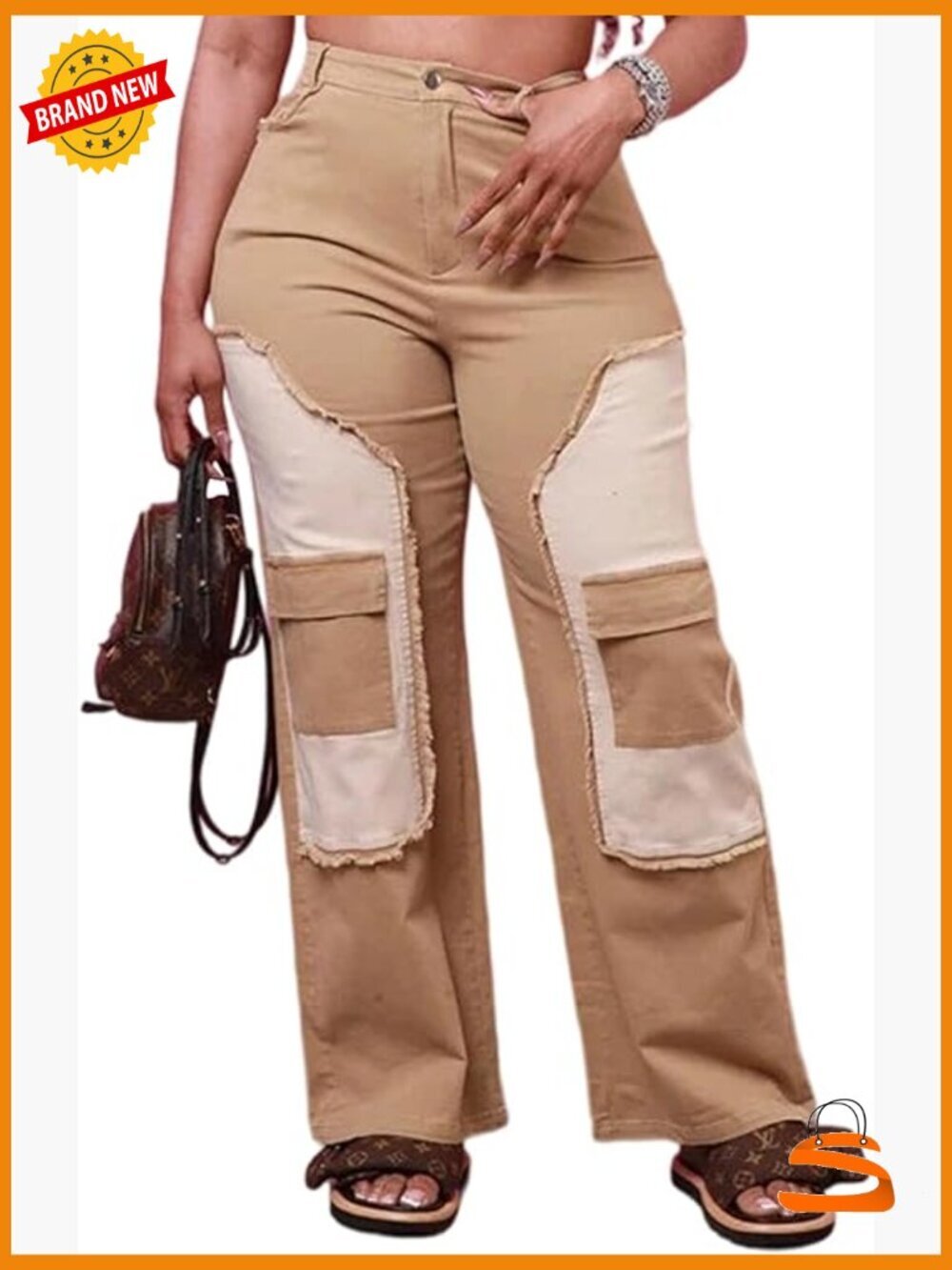 Mid Rise Cargo Jeans Straight Wide Leg Baggy Y2K Streetwear Denim Pants